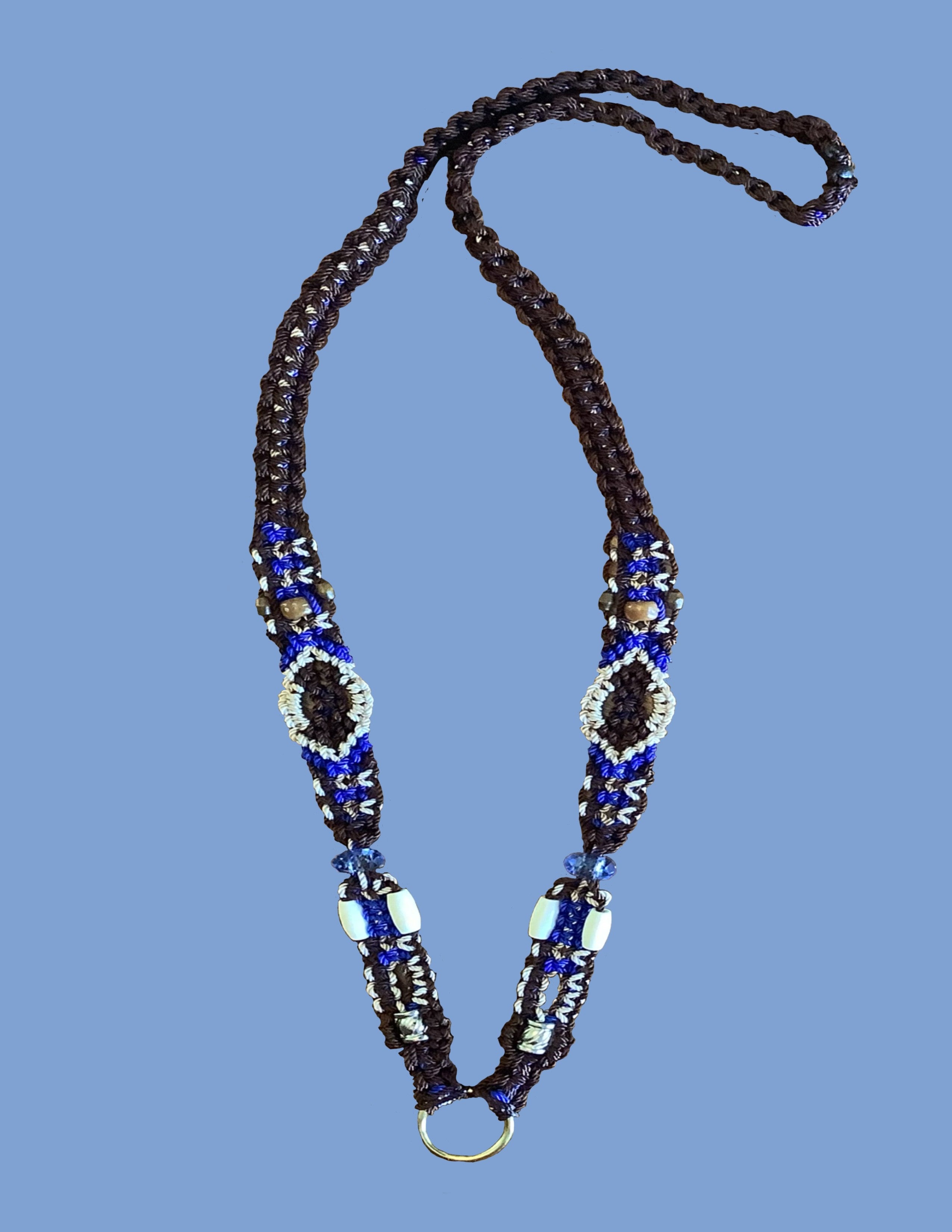 Misty Blue Lanyard 18"